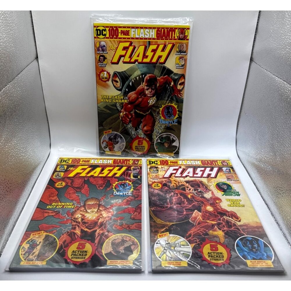 DC COMICS FLASH 100 PAGE VOLUME 1+2+3 DC GIANT SERIES EACH 100 PAGE
